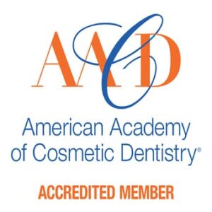 logo for american academy of cosmetic dentistry accredited member